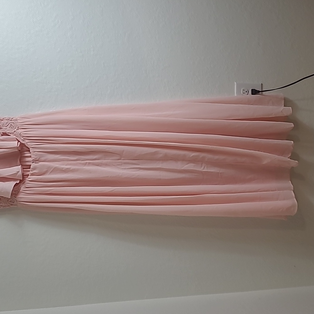 Lulus Elegant Pink Lace Maxi Dress Special Ocasion Size M - Picture 7 of 10